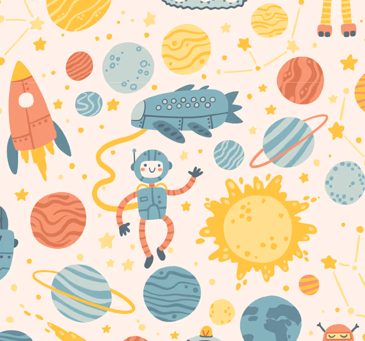 Childrens blind space adventure scene - TenStickers