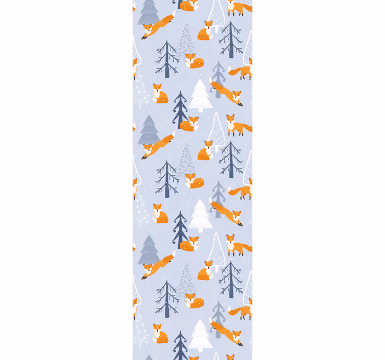Children's blind cute fox winter forest design - TenStickers