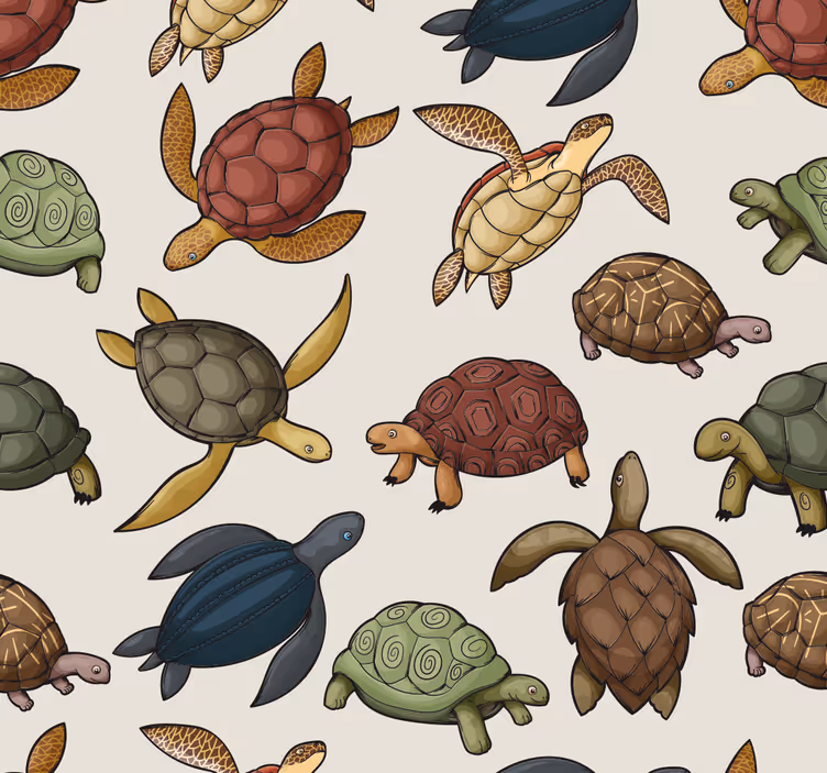 Children's blind with a variety of turtles - TenStickers