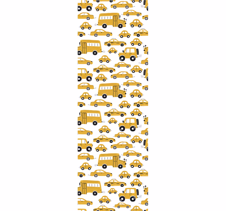 Childrens blind cute design yellow car - TenStickers