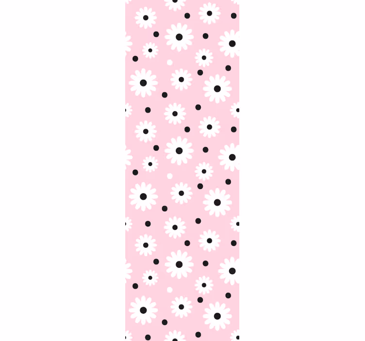 Childrens blind in pink black dots flower pattern - TenStickers