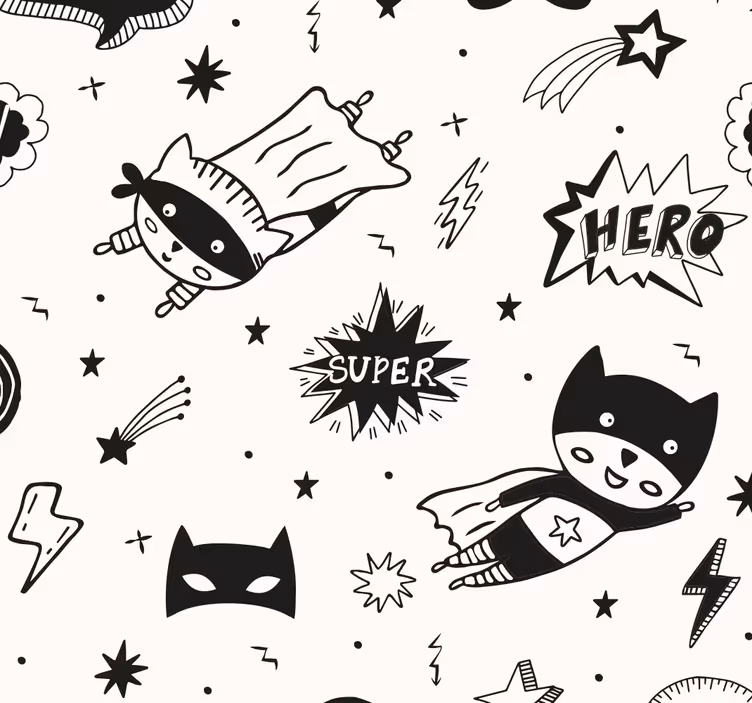 Childrens blind superhero comic designs - TenStickers