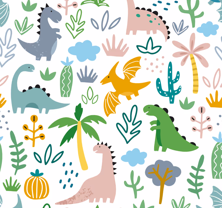 Childrens blind in scandinavian jurassic design - TenStickers