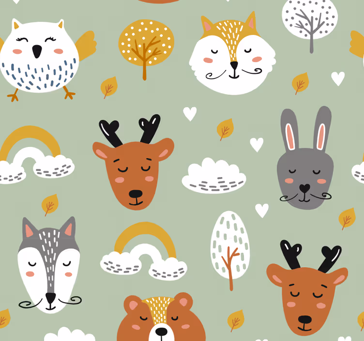 Childrens blind with nordic mountain design - TenStickers