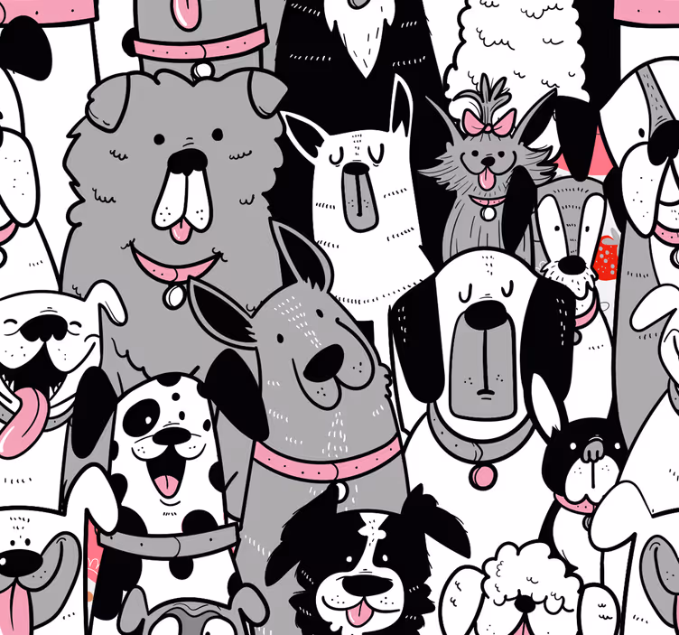Childrens blind dog with outlines - TenStickers