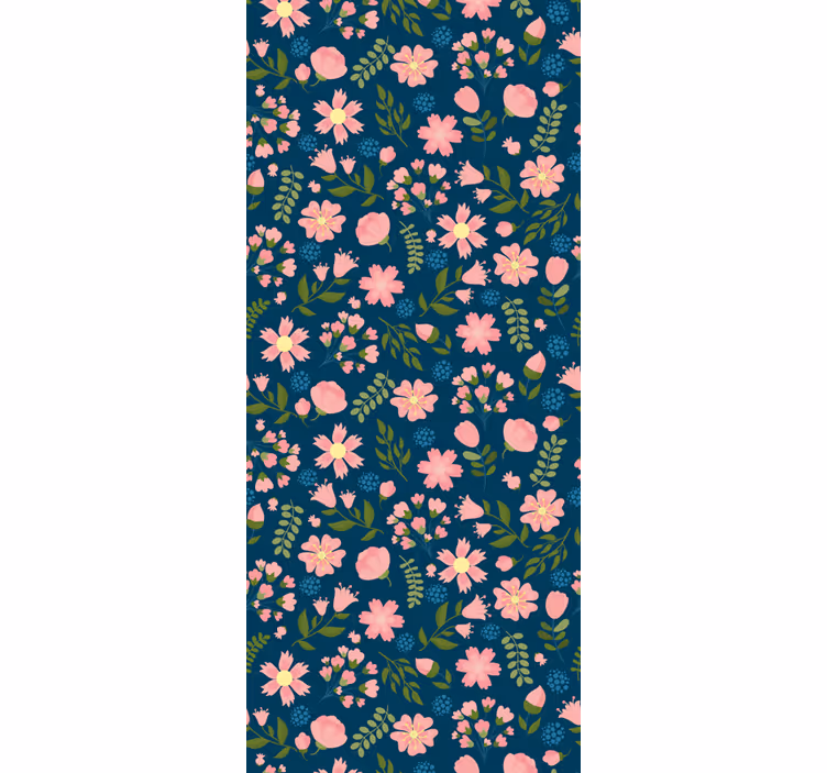 Office blind flowerprint 'floflo' blue - TenStickers