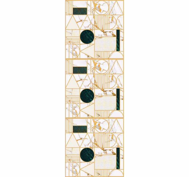 Office blind in white marble geometric design - TenStickers
