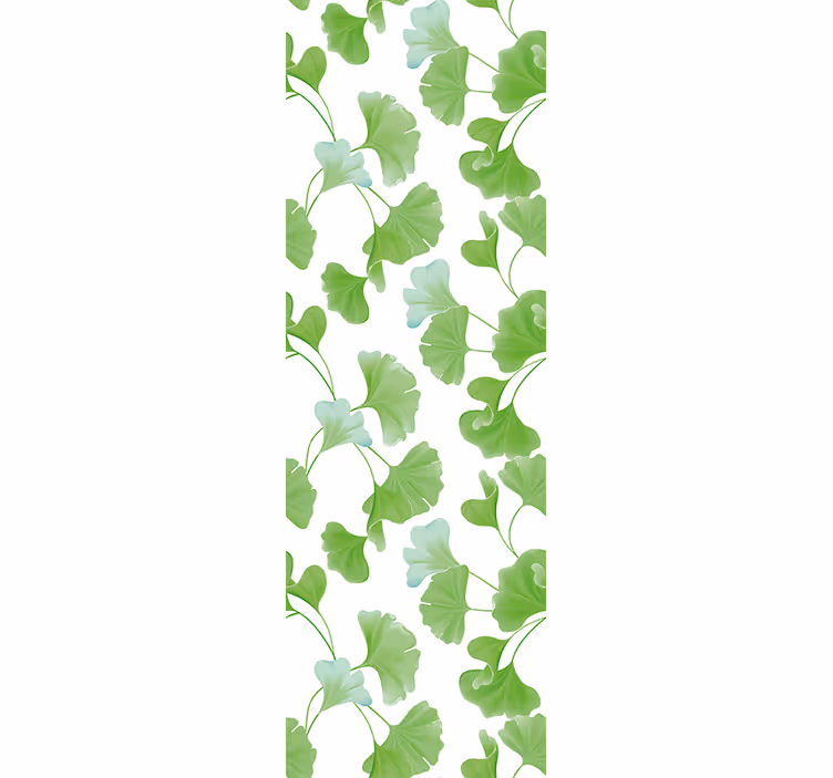 Office blind green ginkgo leaves design - TenStickers