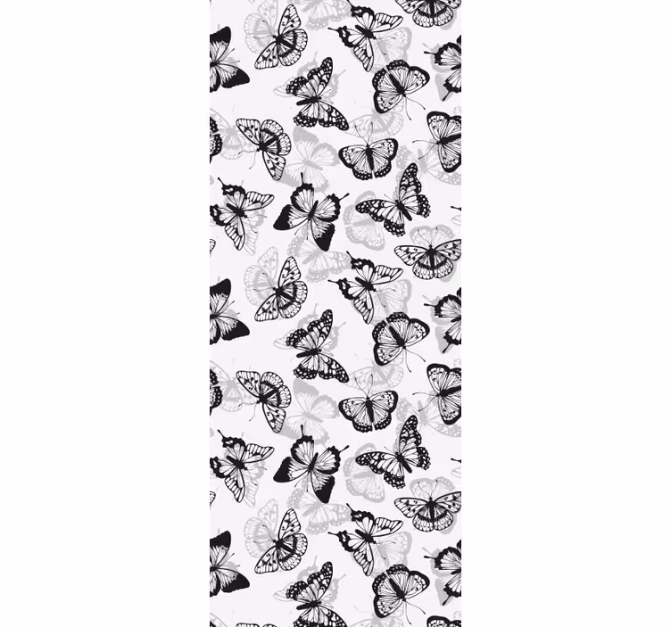 Office blind with black delicate butterfly design - TenStickers