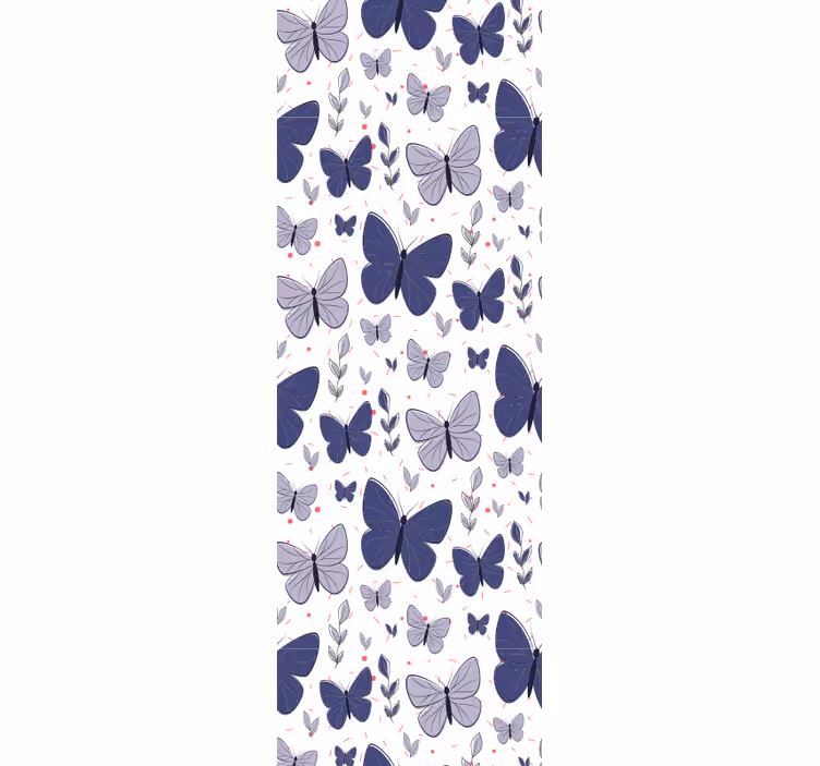 Office blind in pink and blue butterfly pattern - TenStickers