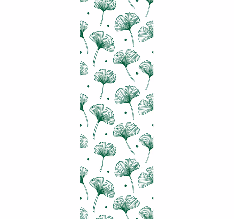 Office blind big ginkgo green leaves - TenStickers