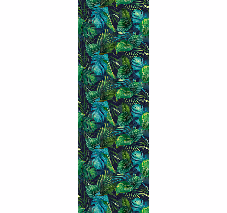 Office blind green leaves realistic pattern - TenStickers