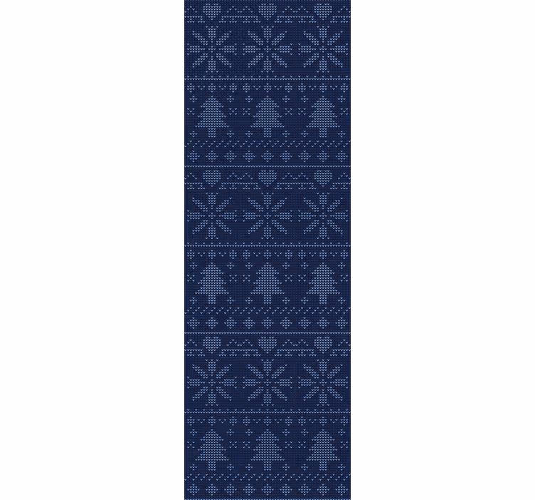 Office blind in navy blue christmas knit pattern - TenStickers