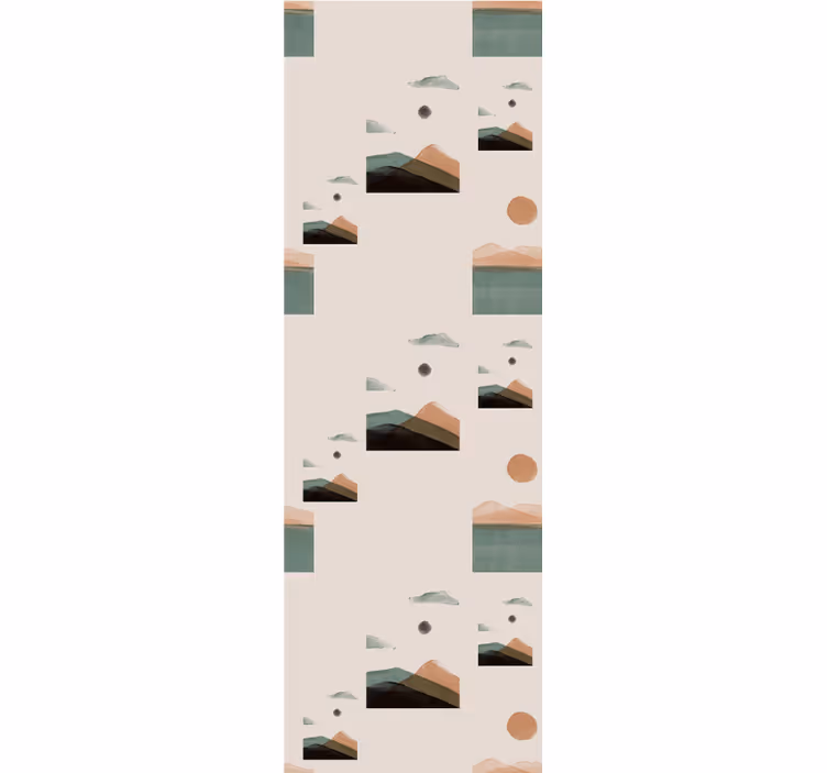Office blind abstract mountains - TenStickers