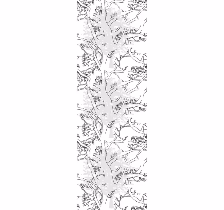 Office blind with dark tree branches design - TenStickers