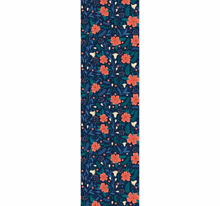 Office blind with nordic style floral design - TenStickers