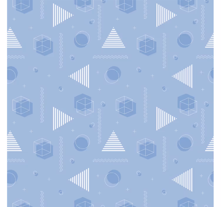 Teenage roller blind in geometric blue design - TenStickers