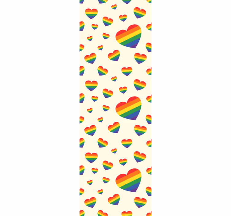 Teenage roller blind rainbow hearts design - TenStickers