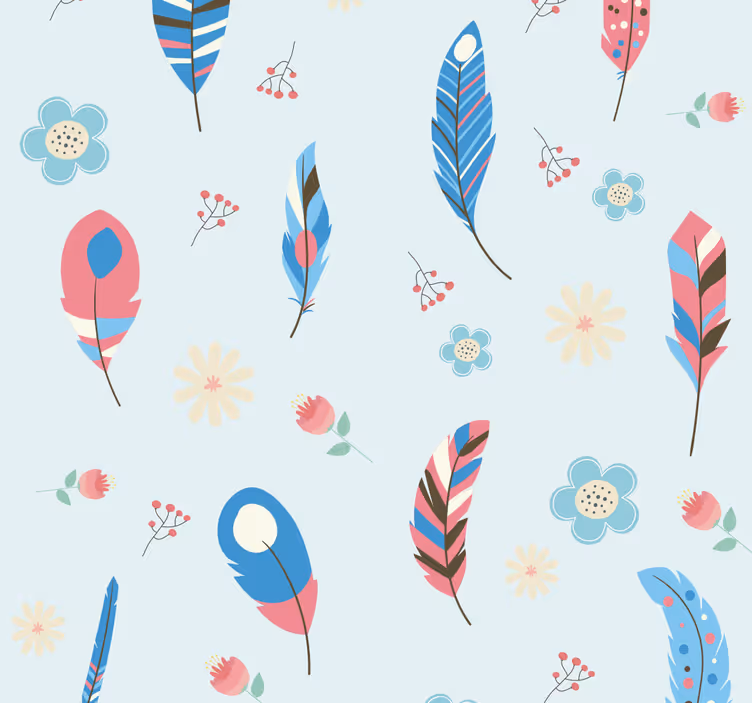 Teenage roller blind bohemian feather design - TenStickers