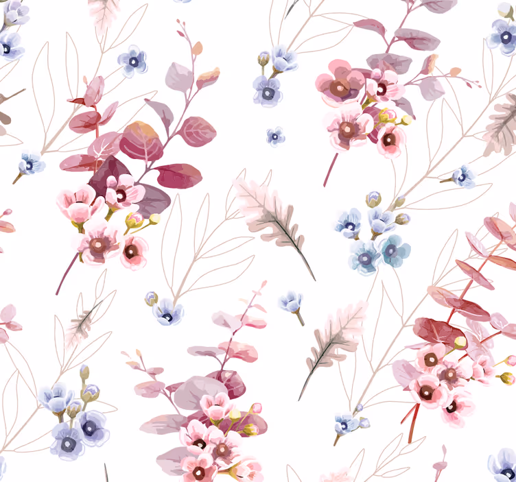 Teenage roller blind botanical illustration design - TenStickers