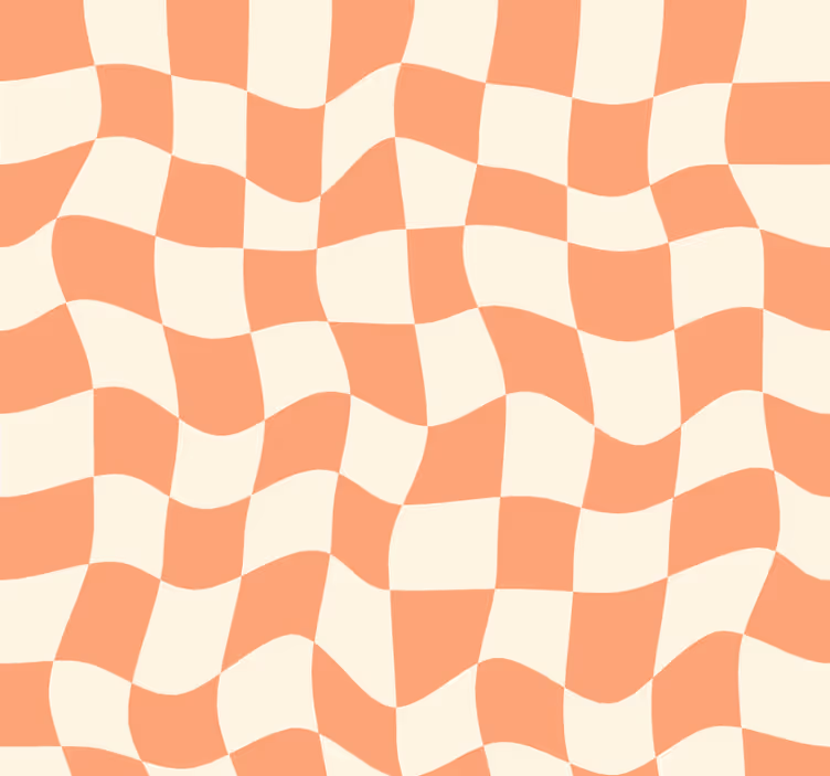 Teenage roller blind with funky checkered pattern - TenStickers
