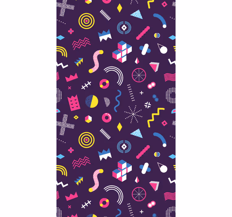 Teenage roller blind in memphis gaming design - TenStickers
