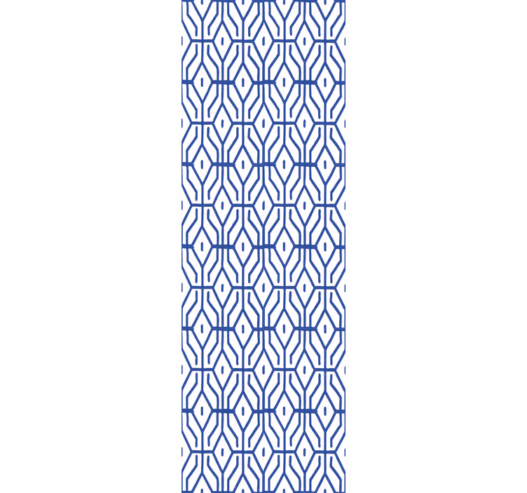 Teenage roller blind in eclectic blue line pattern - TenStickers