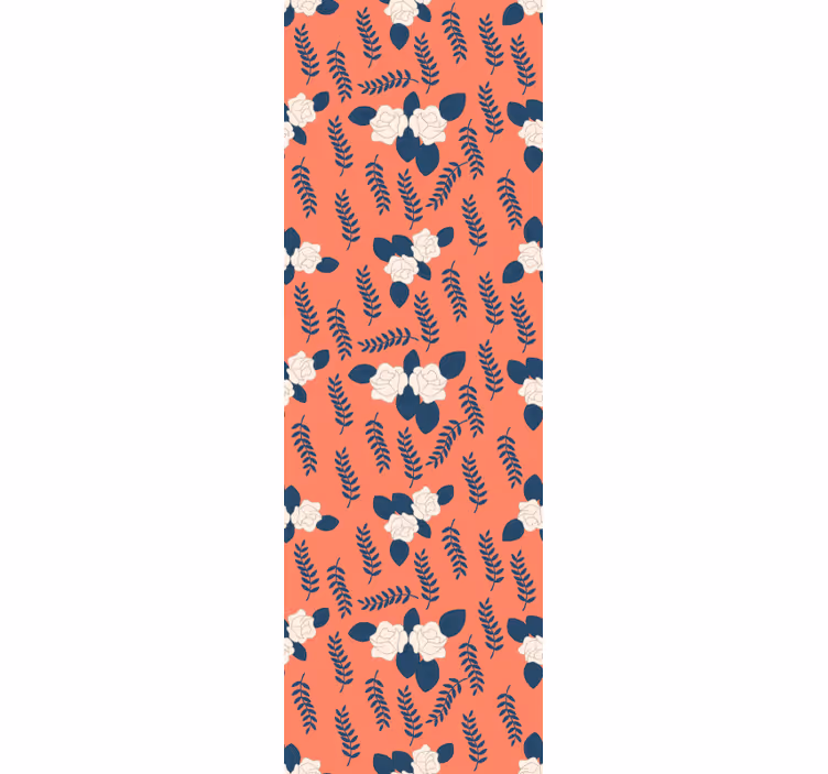 Teenage roller blind orange rose floral design - TenStickers