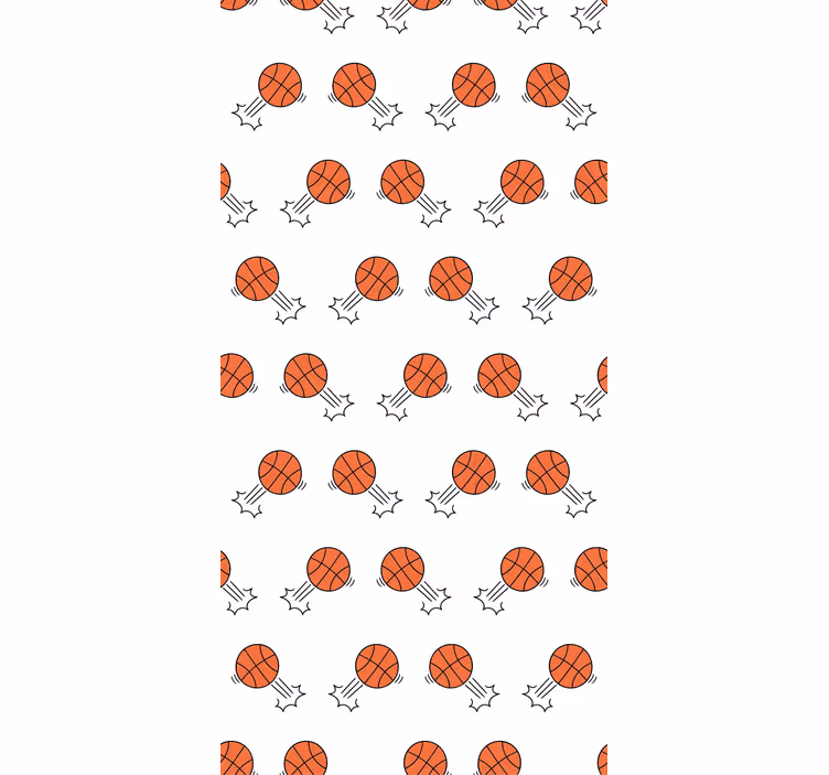 Teenage roller blind with hand drawn basketballs background - TenStickers
