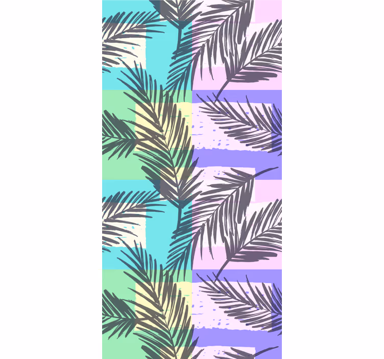 Teenage roller blind with tropical palm square design - TenStickers
