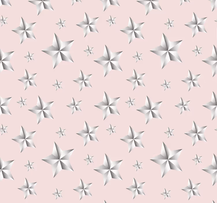 Teenage roller blind white stars on pink background - TenStickers