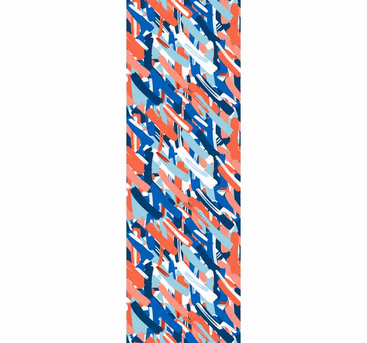 Teenage roller blind in red blue and white strokes - TenStickers