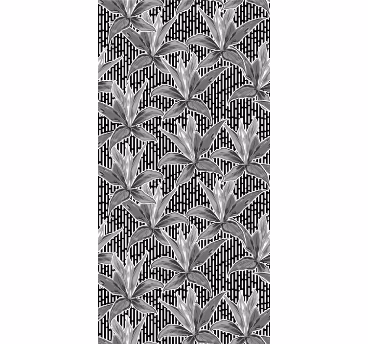 Teenage roller blind outline leaves floral design - TenStickers