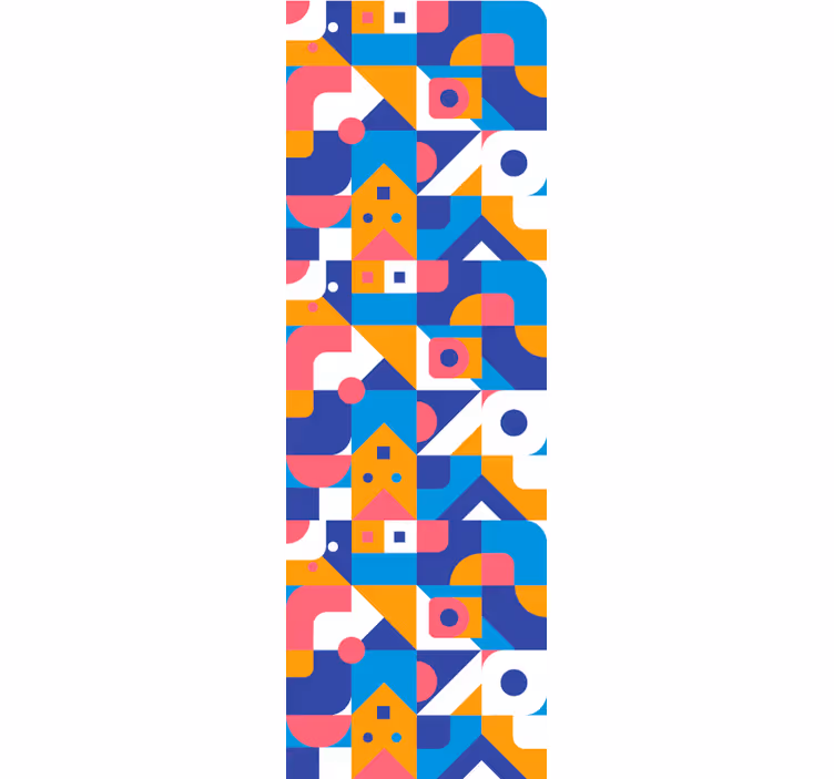 Teenage roller blind colorful geometric mosaic - TenStickers