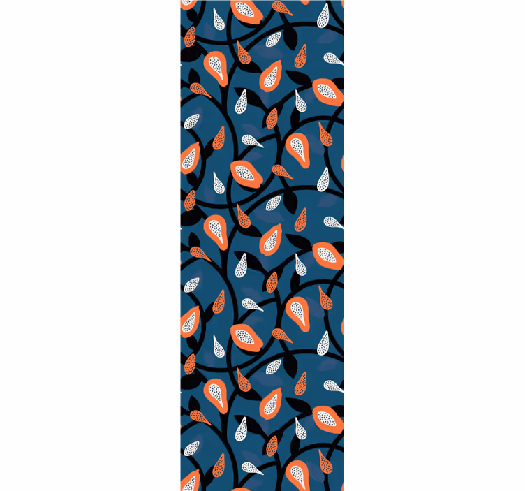 Teenage roller blind papaya and plants design - TenStickers