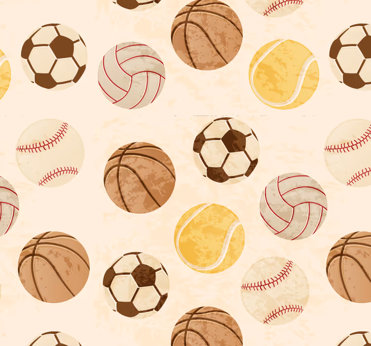 Teenage roller blind vintage ball pattern - TenStickers