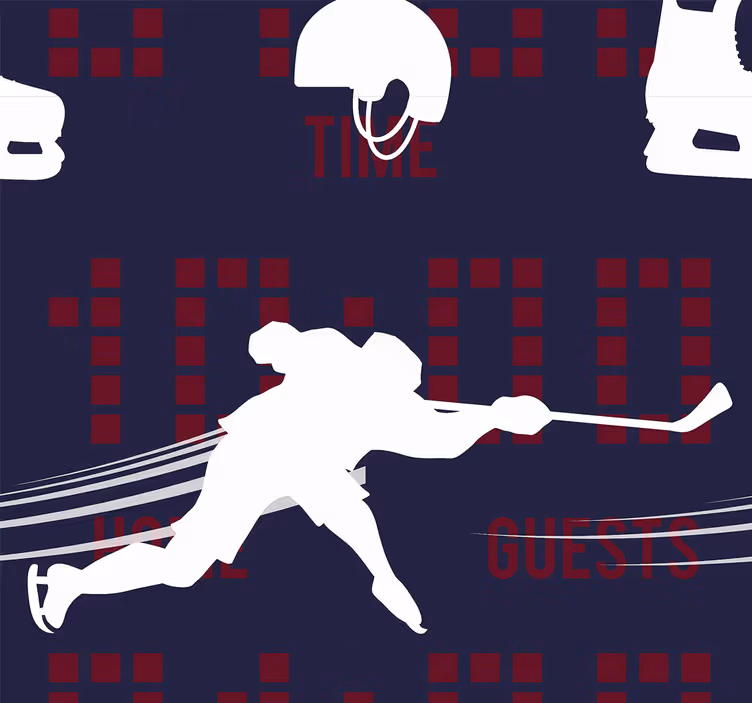 Teenage roller blind hockey player design - TenStickers