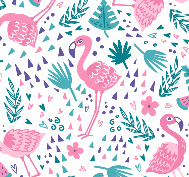 Teenage roller blind with flamingo design - TenStickers