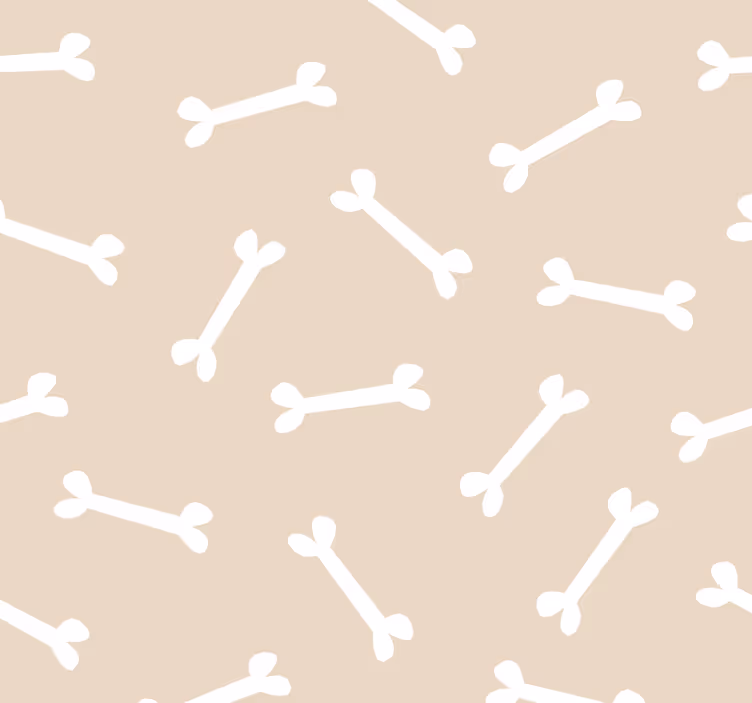 Teenage roller blind with dog bones on beige background - TenStickers