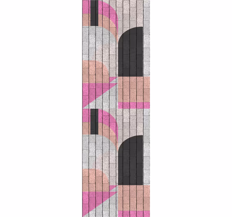 Modern blind abstract shapes on bricks - TenStickers