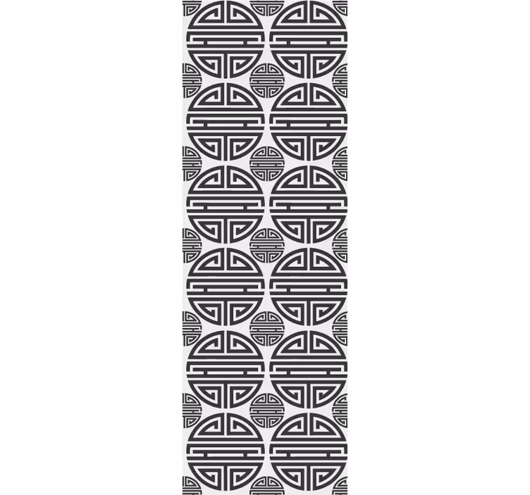 Modern blind with asian geometric design - TenStickers