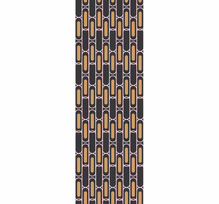 Modern blind with brown and pink geometric stripes - TenStickers