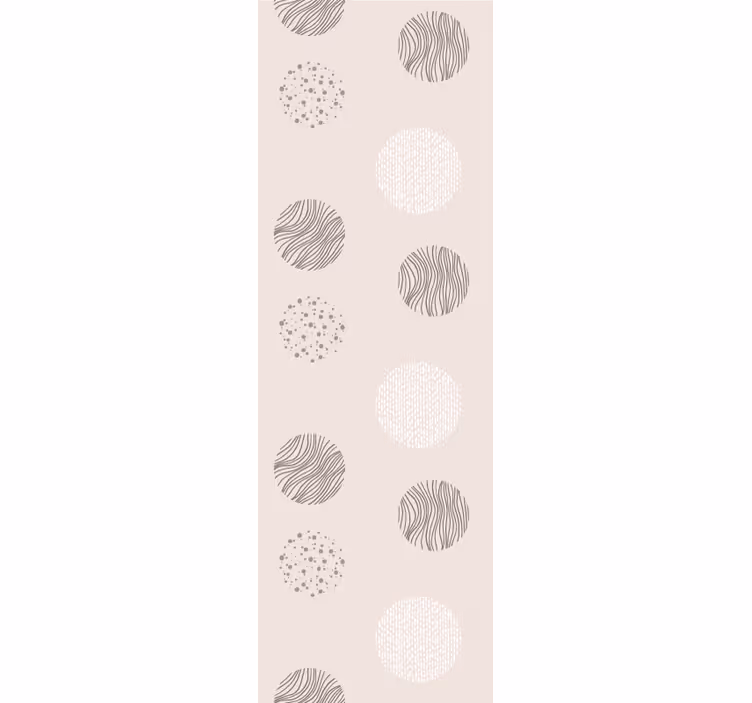 Modern blind gray circles with lines texture pattern - TenStickers