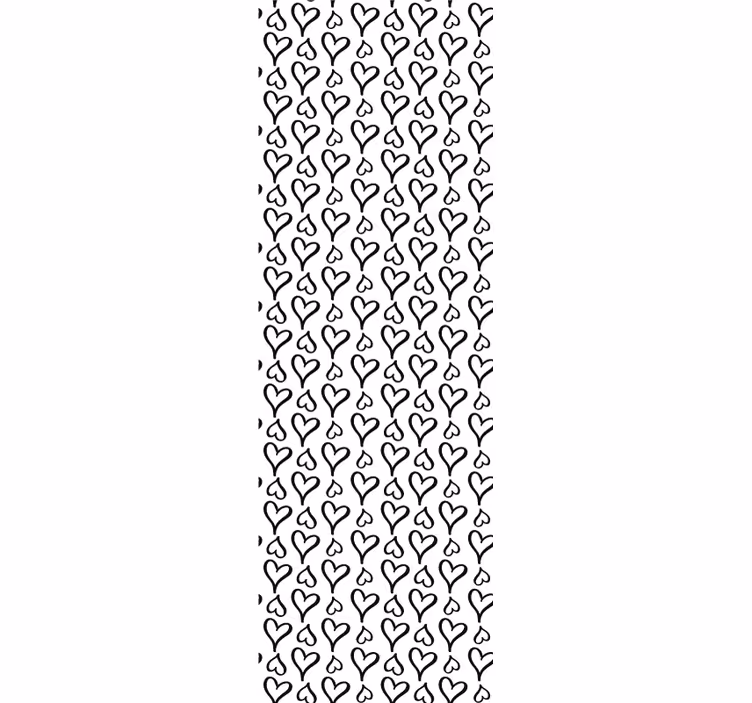 Modern blind with black illustrated heart icons - TenStickers