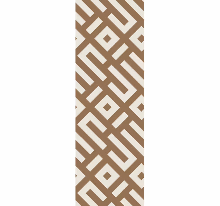 Modern blind with geometric design in earth tones - TenStickers