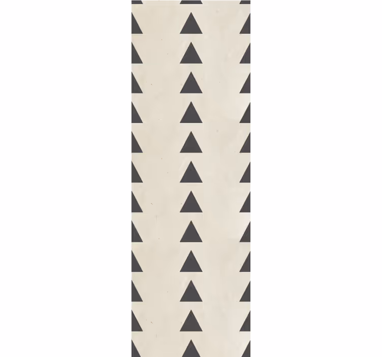 Modern blind in distressed dark grey triangle design - TenStickers