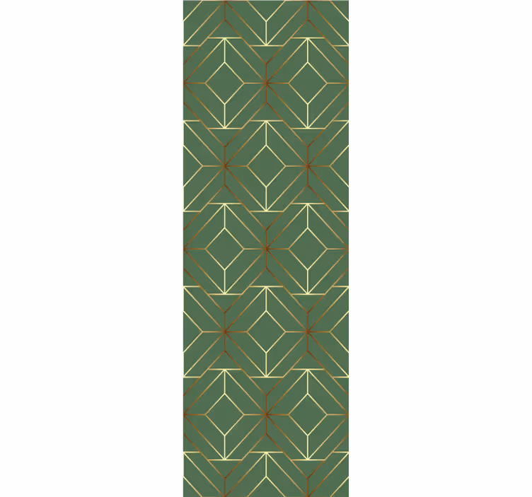 Modern blind in metallic green with gold outlines - TenStickers