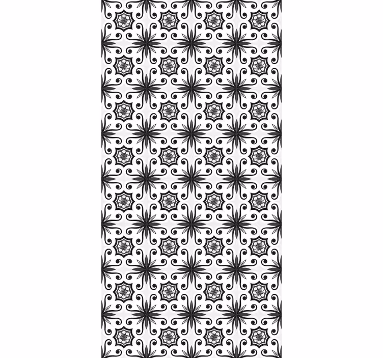 Black blind vintage black tile design - TenStickers