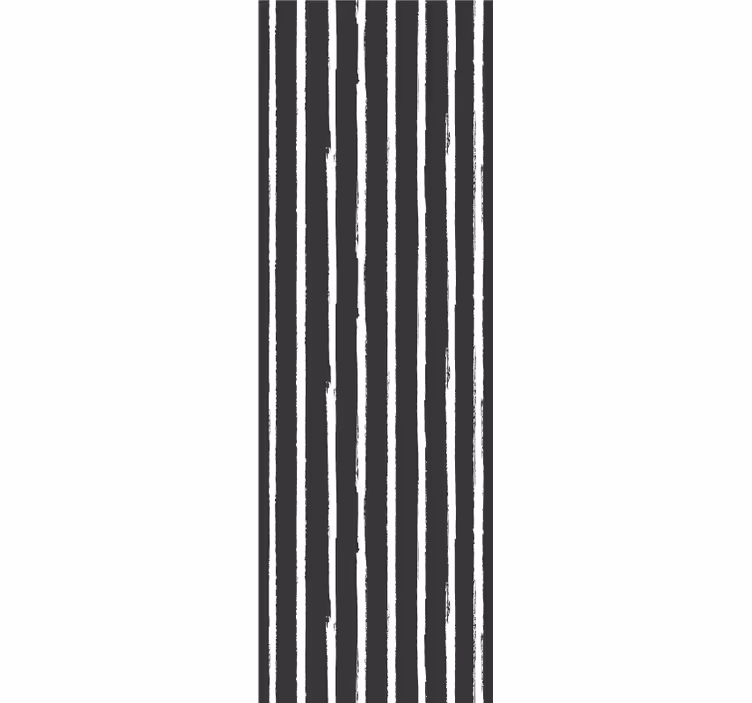 Black blind with modern white and black line pattern - TenStickers