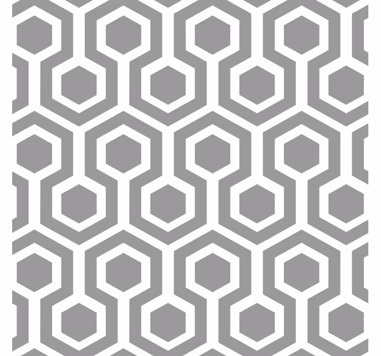 Grey blind with hexagonal grey pattern - TenStickers